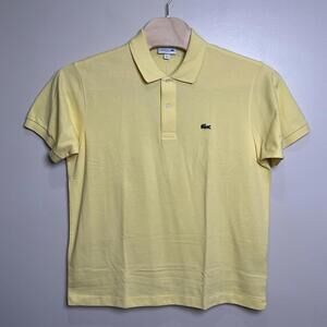 Lacoste Polo Shirt XL Premium Cotton Short Sleeve‎ Classic Fit Yellow NWT
